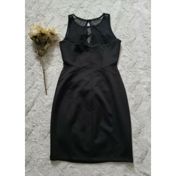 Guess Los Angeles Sheer Panel Upper Black Sleeveless Dress Size 2 - Picture 7 of 12